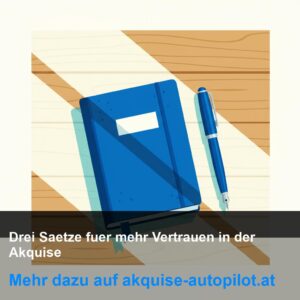Drei Saetze fuer mehr Vertrauen in der Akquise